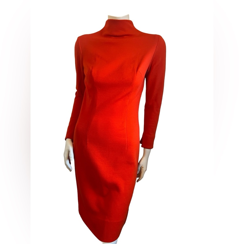ADDE Originals CALIFORNIA  1960s high neck Red knit Dress Size Small/medium